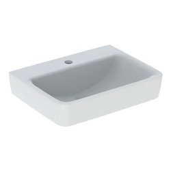 Geberit Handwaschbecken Renova Plan 50x38cm, Hahnl. mit., o. Überlauf, weiß