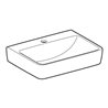 Geberit Handwaschbecken Renova Plan 50x38cm, Hahnl. mit., o. Überlauf, weiß