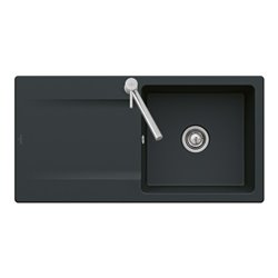 V&B Flächenbündige Spüle Siluet 60 Flat Spülbecken, weiß alpin CeramicPlus