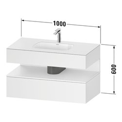 Duravit Einbauwaschtisch-Möbel-Set Qatego 100x55x60cm, T m/Gr m, Kon-WTU, Nischenb