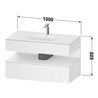 Duravit Einbauwaschtisch-Möbel-Set Qatego 100x55x60cm, T m/Gr m, Kon-WTU, Nischenb