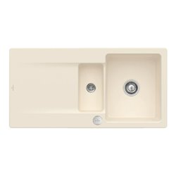 V&B bündige Spüle Siluet 60 R Flat m Abl.garn, Excenterbetätigung, ivory