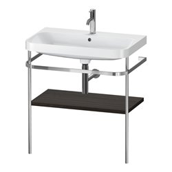 Duravit Möbelwaschtisch-Kombi Happy D.2 Plus 77,5x49cm, 1 HL, Nussb geb., m Konsole