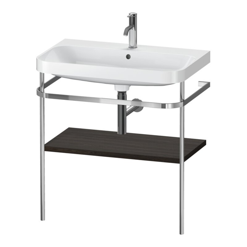 Duravit Möbelwaschtisch-Kombi Happy D.2 Plus 77,5x49cm, 1 HL, Nussb geb., m Konsole