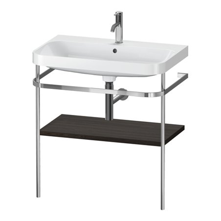Duravit Möbelwaschtisch-Kombi Happy D.2 Plus 77,5x49cm, 1 HL, Nussb geb., m Konsole