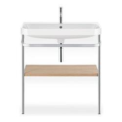 Duravit Möbelwaschtisch-Kombi Happy D.2 Plus 77,5x49cm, 1 HL, Medit. Ei, m Konsole