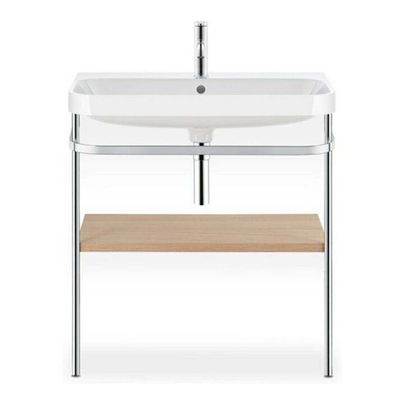 Duravit Möbelwaschtisch-Kombi Happy D.2 Plus 77,5x49cm, 1 HL, Medit. Ei, m Konsole