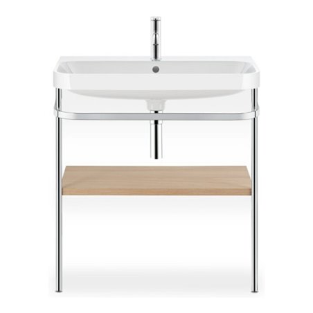 Duravit Möbelwaschtisch-Kombi Happy D.2 Plus 77,5x49cm, 1 HL, Medit. Ei, m Konsole