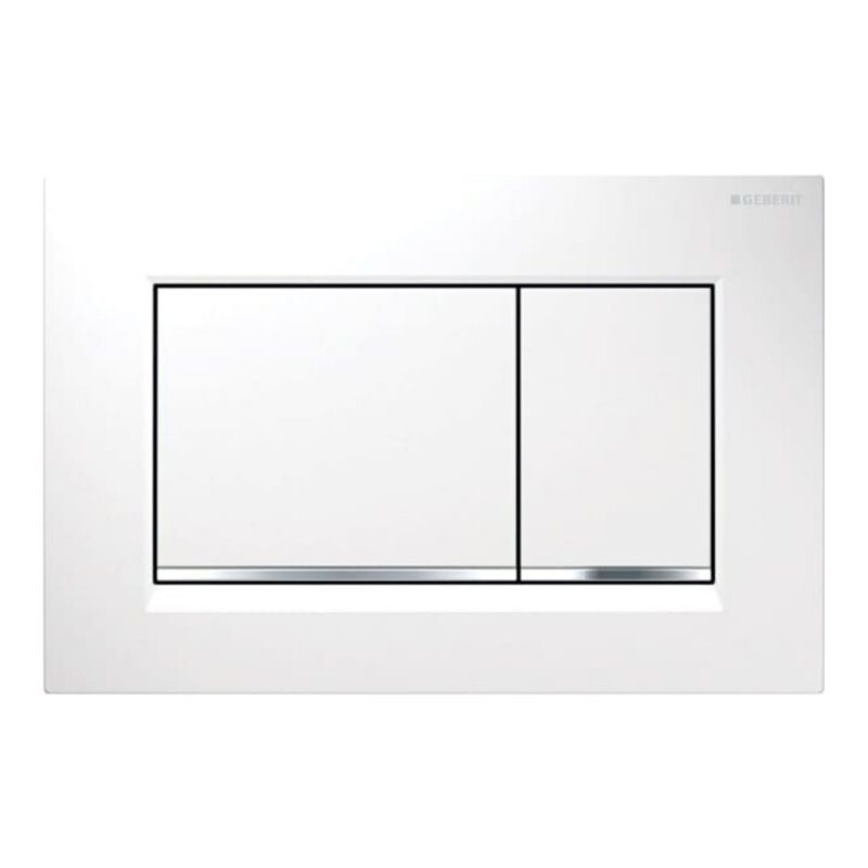 Geberit Betätigungsplatte Sigma 20 Pl/T w, Streif vc, f 2-Mg, Kunststoff