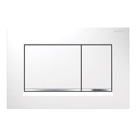 Geberit Betätigungsplatte Sigma 20 Pl/T w, Streif vc, f 2-Mg, Kunststoff