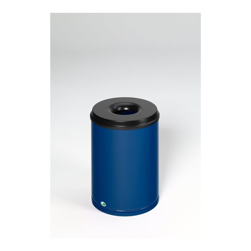 VAR Papierkorb feuersicher Löschkopf, enzianblau