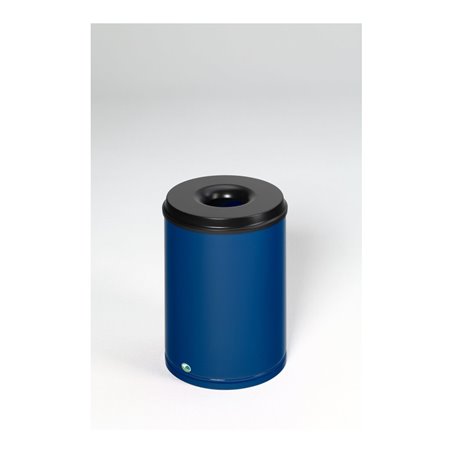 VAR Papierkorb feuersicher Löschkopf, enzianblau