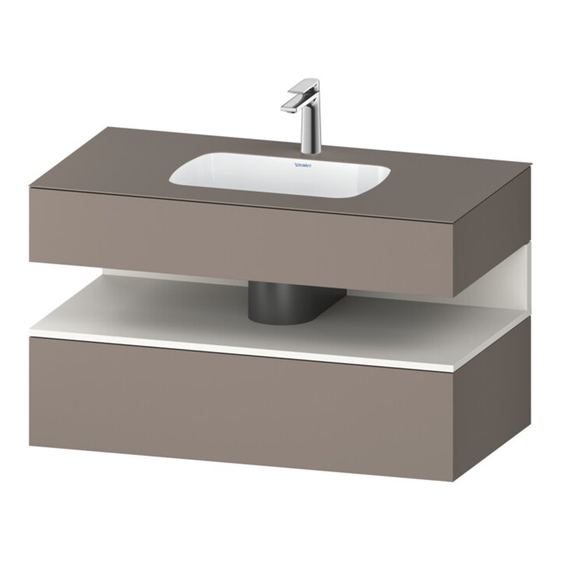Duravit Einbauwaschtisch-Möbel-Set Qatego 100x55x60cm, w m/ba m, Kon-WTU, Nischenb