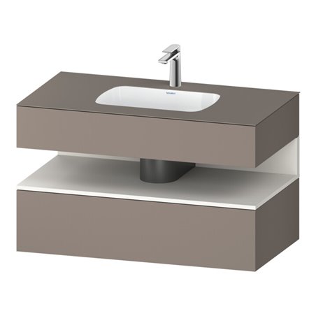 Duravit Einbauwaschtisch-Möbel-Set Qatego 100x55x60cm, w m/ba m, Kon-WTU, Nischenb