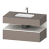 Duravit Einbauwaschtisch-Möbel-Set Qatego 100x55x60cm, w m/ba m, Kon-WTU, Nischenb