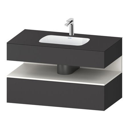 Duravit Einbauwaschtisch-Möbel-Set Qatego 100x55x60cm, w m/Gr m, Kon-WTU, Nischenb