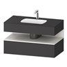 Duravit Einbauwaschtisch-Möbel-Set Qatego 100x55x60cm, w m/Gr m, Kon-WTU, Nischenb