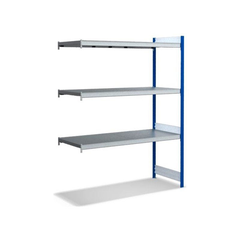 Bito Großfachregal, Anbaufeld Set, Fachboden, 350kg, 3 Ebenen, RAL 5010 Enzianblau