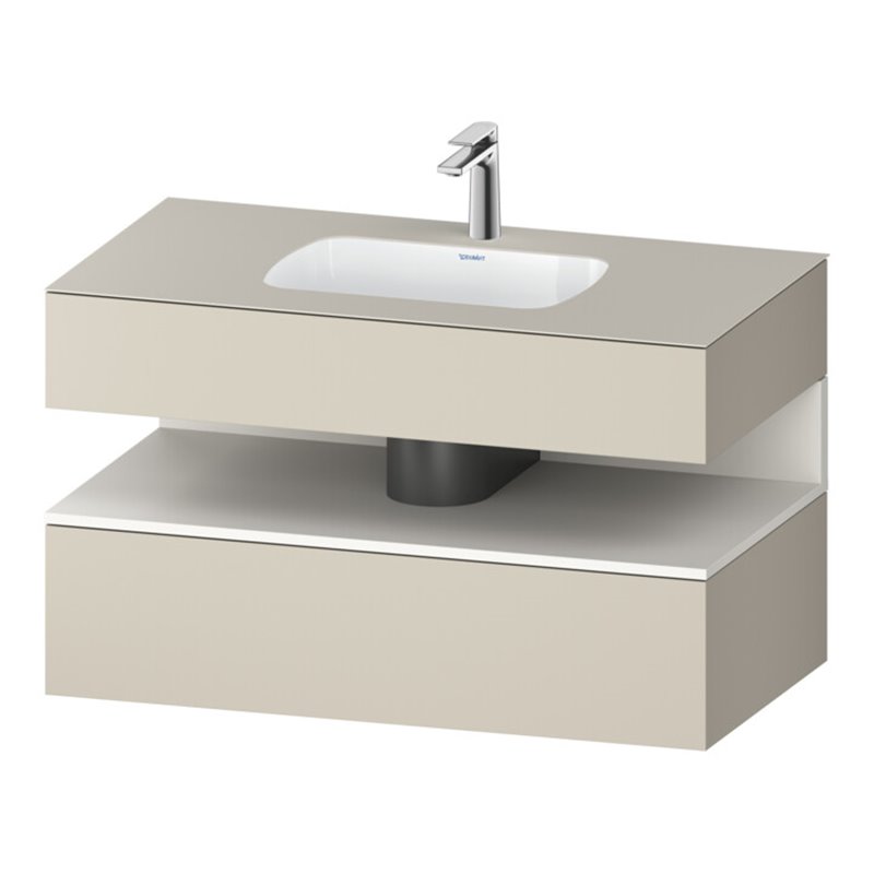 Duravit Einbauwaschtisch-Möbel-Set Qatego 100x55x60cm, w m/ta m, Kon-WTU, Nischenb