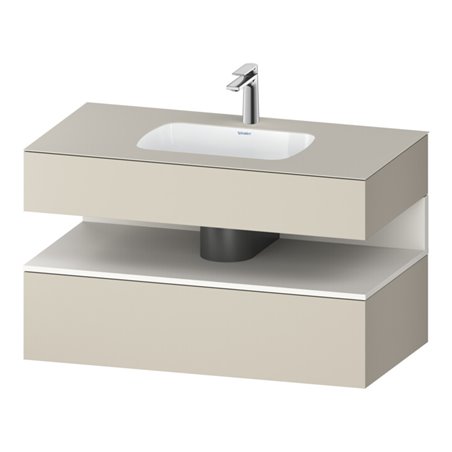Duravit Einbauwaschtisch-Möbel-Set Qatego 100x55x60cm, w m/ta m, Kon-WTU, Nischenb