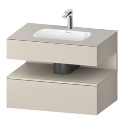 Duravit Einbauwaschtisch-Möbel-Set Qatego 80x55x60cm, T ma, Konsolen-Waschtischunterbau, Nischenb