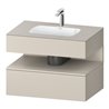 Duravit Einbauwaschtisch-Möbel-Set Qatego 80x55x60cm, T ma, Konsolen-Waschtischunterbau, Nischenb
