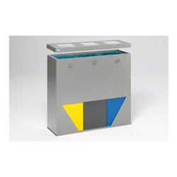 VAR Wertstoffsammelstation WS Trapez silber