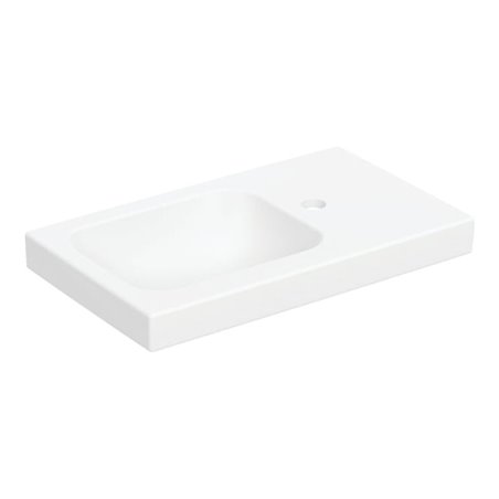 Geberit Handwaschbecken iCon Light 53x31cm, o Ü, HL + Ablagefl. re, we. ma
