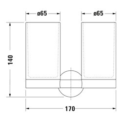 Duravit Glashalter Starck T dopp., Wandmont., Gl. we m, Gold poliert