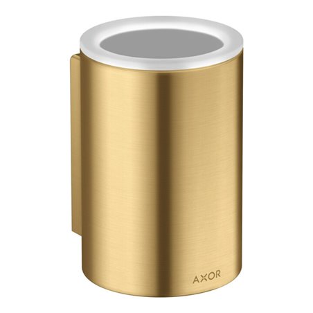 hansgrohe Zahnputzbecher Axor Universal Circular d 76x114mm, Wandmont., brush. gold optic