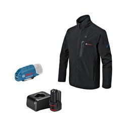Bosch Beheizbare Kleidung GHJ 12+18V XA: Akkuadapter, Ladegerät, 1x Akku