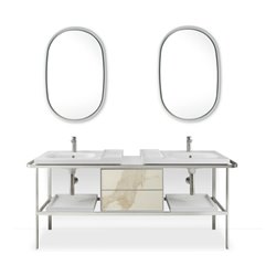 Duravit Design-Siphon für Waschtische, Edelstahl gebürstet