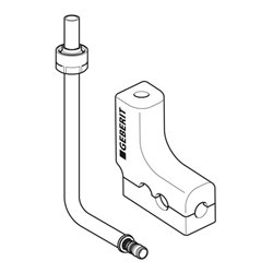 Geberit Metallrohr-Anschlussbogen Mepla d 20x15mm, 90G, 100cm, m A.-Vsb u Box
