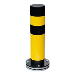 Moravia Rammschutz-Poller SWING, drehbar, Stahl,  gelb/schw., zum Aufdübeln, 159 mm