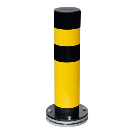 Moravia Rammschutz-Poller SWING, drehbar, Stahl,  gelb/schw., zum Aufdübeln, 159 mm