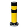 Moravia Rammschutz-Poller SWING, drehbar, Stahl,  gelb/schw., zum Aufdübeln, 159 mm
