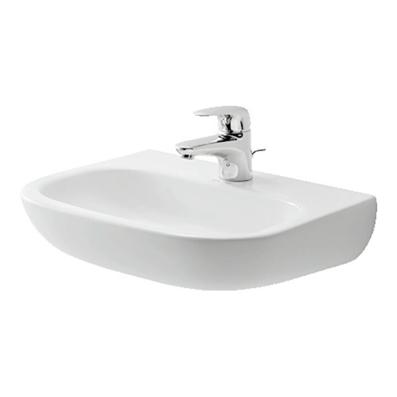 Duravit Handwaschbecken D-Code Med 45x34cm, m HL, o. ÜL, we., m Hahnl.