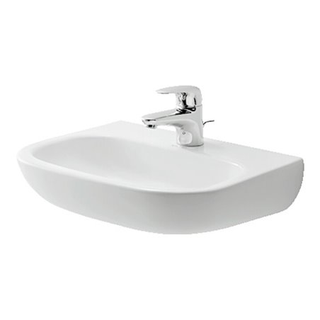 Duravit Handwaschbecken D-Code Med 45x34cm, m HL, o. ÜL, we., m Hahnl.