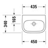 Duravit Handwaschbecken D-Code Med 45x34cm, m HL, o. ÜL, we., m Hahnl.