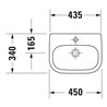 Duravit Handwaschbecken D-Code Med 45x34cm, m HL, o. ÜL, we., m Hahnl.