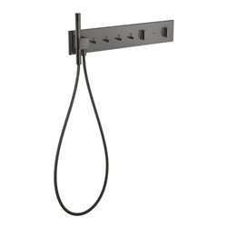 hansgrohe Fertigset ShowerComposition UP-THM, 4 Verbr., polished black chrome