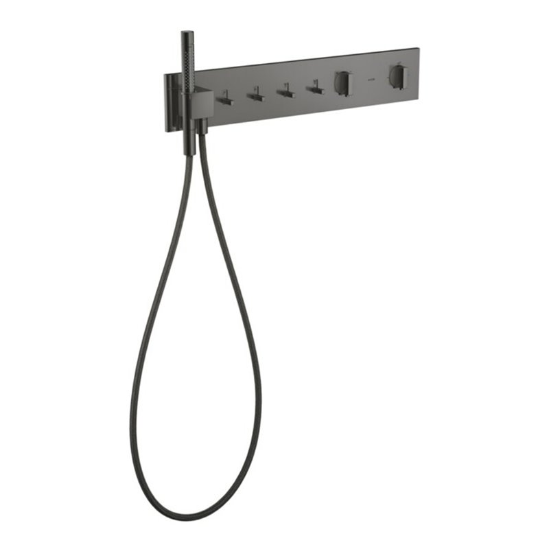 hansgrohe Fertigset ShowerComposition UP-THM, 4 Verbr., polished black chrome