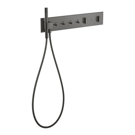 hansgrohe Fertigset ShowerComposition UP-THM, 4 Verbr., polished black chrome