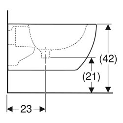 Geberit Wandbidet Acanto 35,5x27,5x53cm, weiß