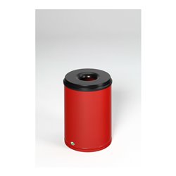 VAR Papierkorb feuersicher Löschkopf, rot
