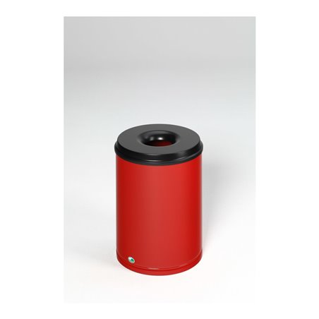 VAR Papierkorb feuersicher Löschkopf, rot
