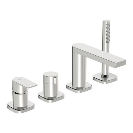 Hansa Fertigmontageset HANSASTELA 4-Loch-Wann- + Br-EHM, Drehumst., chr