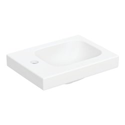 Geberit Handwaschbecken iCon Light 38x28cm, o. ÜL, Hahnl. links, weiß matt
