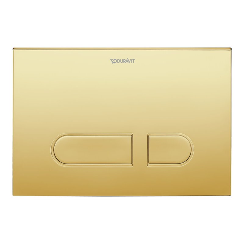 Duravit Betätigungsplatte DuraSystem 21,7x10cm, mech., f WC A1, Gold poliert