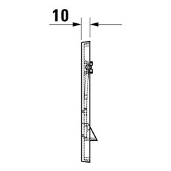 Duravit Betätigungsplatte DuraSystem 21,7x10cm, mech., f WC A1, Gold poliert